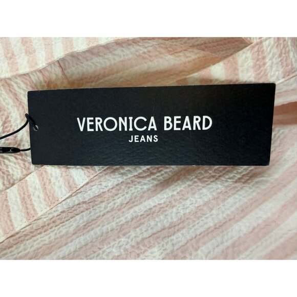 NWT Veronica Beard Avella Ruffled Striped Seersucker Mini Dress Size 12 - Picture 8 of 12